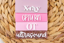 Load image into Gallery viewer, Custom Acrylic Badge Buddy | 3D Personalized Badge Holder | Gift for Nurse or Healthcare Worker | Many Color Options