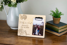 Load image into Gallery viewer, Personalized Engagement Picture Frame - Peony Design