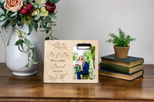 Load image into Gallery viewer, Mr and Mrs Last Name Willow Leaf Wedding Picture Frame