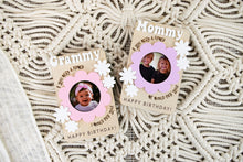 Load image into Gallery viewer, Gift for Mom or Grandma Flower Magnetic Picture Frame for Wallet Sized Photo