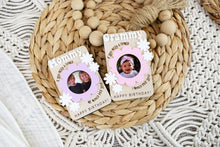 Load image into Gallery viewer, Gift for Mom or Grandma Flower Magnetic Picture Frame for Wallet Sized Photo