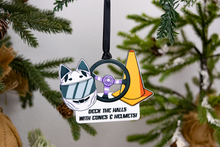 Load image into Gallery viewer, Deck The Halls with Cones and Helmets - Autocross Ornament