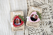 Load image into Gallery viewer, Gift for Mom or Grandma Strawberry Magnetic Picture Frame for Wallet Sized Photo