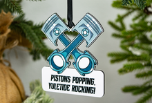 Load image into Gallery viewer, Pistons Popping, Yuletide Rocking! Piston Christmas Ornament