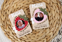 Load image into Gallery viewer, Gift for Mom or Grandma Strawberry Magnetic Picture Frame for Wallet Sized Photo