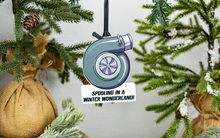 Load image into Gallery viewer, Spooling in a Winter Wonderland Turbo Christmas Ornament - Choose from 3 Colors