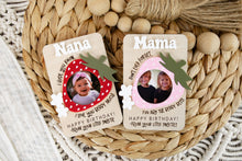 Load image into Gallery viewer, Gift for Mom or Grandma Strawberry Magnetic Picture Frame for Wallet Sized Photo