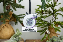 Load image into Gallery viewer, Spooling in a Winter Wonderland Turbo Christmas Ornament - Choose from 3 Colors