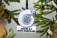 Load image into Gallery viewer, Spooling in a Winter Wonderland Turbo Christmas Ornament - Choose from 3 Colors