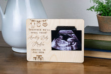 Load image into Gallery viewer, Together We'll Spoil Them! Baby Pregnancy Announcement Ultrasound Picture Frame