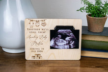 Load image into Gallery viewer, Together We'll Spoil Them! Baby Pregnancy Announcement Ultrasound Picture Frame