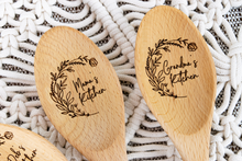 Load image into Gallery viewer, Personalized Floral Wooden Kitchen Spoon - Baking Gifts