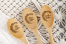 Load image into Gallery viewer, Personalized Floral Wooden Kitchen Spoon - Baking Gifts