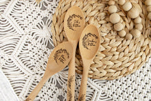 Load image into Gallery viewer, Personalized Floral Wooden Kitchen Spoon - Baking Gifts