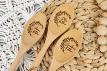 Load image into Gallery viewer, Personalized Floral Wooden Kitchen Spoon - Baking Gifts