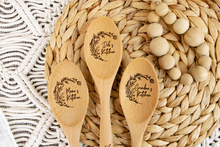 Load image into Gallery viewer, Personalized Floral Wooden Kitchen Spoon - Baking Gifts