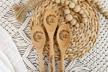 Load image into Gallery viewer, Personalized Floral Wooden Kitchen Spoon - Baking Gifts