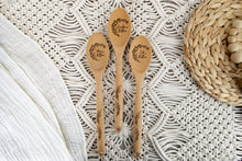 Load image into Gallery viewer, Personalized Floral Wooden Kitchen Spoon - Baking Gifts