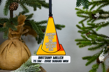 Load image into Gallery viewer, Christmas Cheer and Anticipating Autocross Gear Cone Ornament - Personalized Autocross Ornament