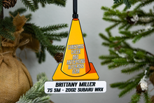 Load image into Gallery viewer, Christmas Cheer and Anticipating Autocross Gear Cone Ornament - Personalized Autocross Ornament