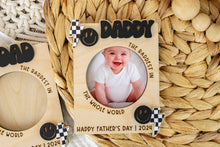 Load image into Gallery viewer, Retro Happy Father's Day Magnetic Photo Frame