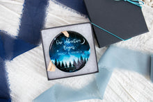 Load image into Gallery viewer, Night Sky Our Adventure Begins Engaged Ornament, Outdoorsy Couple Engagement Gift