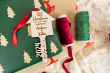 Load image into Gallery viewer, Wood First Christmas In Our Apartment Key Ornament, Personalize with Options