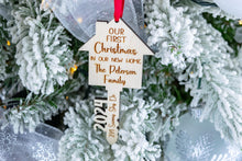 Load image into Gallery viewer, Our First Home Key Ornament, New Homeowner Gift, Personalized Housewarming Gift