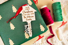Load image into Gallery viewer, Our First Home Key Ornament, New Homeowner Gift, Personalized Housewarming Gift