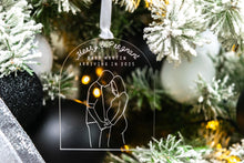 Load image into Gallery viewer, Acrylic Merry & Pregnant Pregnancy Announcement Ornament, Baby Announcement for Family