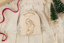 Load image into Gallery viewer, Personalized Wooden Baby Bumps First Christmas Ornament, Personalized Gift for Expecting Parents