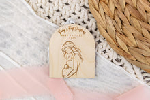 Load image into Gallery viewer, Personalized Wooden Baby Bumps First Christmas Ornament, Personalized Gift for Expecting Parents