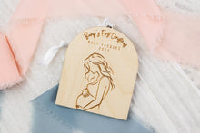 Load image into Gallery viewer, Personalized Wooden Baby Bumps First Christmas Ornament, Personalized Gift for Expecting Parents