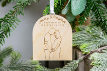 Load image into Gallery viewer, Wood Merry & Pregnant Ornament, Pregnancy Announcement Ornament, Baby Announcement for Family
