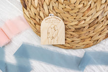 Load image into Gallery viewer, Wood Merry & Pregnant Ornament, Pregnancy Announcement Ornament, Baby Announcement for Family