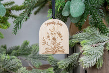 Load image into Gallery viewer, Wood Name Bookish Ornament, Personalized Gift for Book Lover