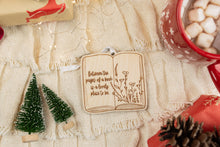 Load image into Gallery viewer, Wood Between the Pages Book Christmas Ornament, Book Lover Gift, Bookish Decor
