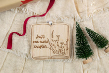 Load image into Gallery viewer, Wood Just One More Chapter Book Lover Ornament, Gift for Readers