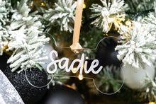 Load image into Gallery viewer, Clear Dog Bone Ornament, Dog Name Ornament, Custom Dog Ornament, Personalized Dog Ornament, Pet Christmas Ornament, Dogs First Christmas