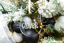 Load image into Gallery viewer, Clear Acrylic Personalized Cat Ornament, Pet Christmas Ornament, Custom Cat Ornament, Cat Lover Gift