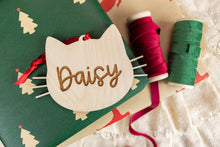 Load image into Gallery viewer, Wood Custom Cat Ornament, Personalized Cat Ornament, Cat Lover Gift