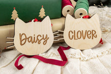 Load image into Gallery viewer, Wood Custom Cat Ornament, Personalized Cat Ornament, Cat Lover Gift