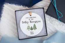 Load image into Gallery viewer, Personalized Last Christmas as Two Ornament, Gift for Expecting Parents