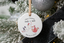 Load image into Gallery viewer, Twins Pregnancy Announcement Ornament, Baby Announcement for Family, Customizable Pregnancy Reveal