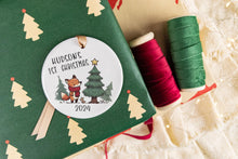Load image into Gallery viewer, Fox Baby's First Christmas Ornament, Baby Boy Gift Personalized, Woodland Baby Ornament