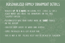 Load image into Gallery viewer, Personalized Family Christmas Tree Ornament, Custom Gift for Family or Grandparents