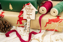 Load image into Gallery viewer, Wood First Christmas In Our Apartment Key Ornament, Personalize with Options