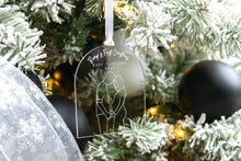 Load image into Gallery viewer, Clear Bumps First Christmas Pregnancy Announcement, Gift for Expecting Parents, Baby Announcement Ornament