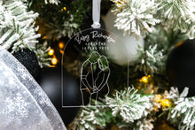 Load image into Gallery viewer, Clear Acrylic Pregnancy Announcement Ornament, Couple Baby Announcement Ornament, Christmas Baby Announcement