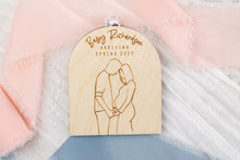 Load image into Gallery viewer, Wood Baby Bump Ornament, Pregnancy Announcement Ornament, Christmas Baby Announcement for Family